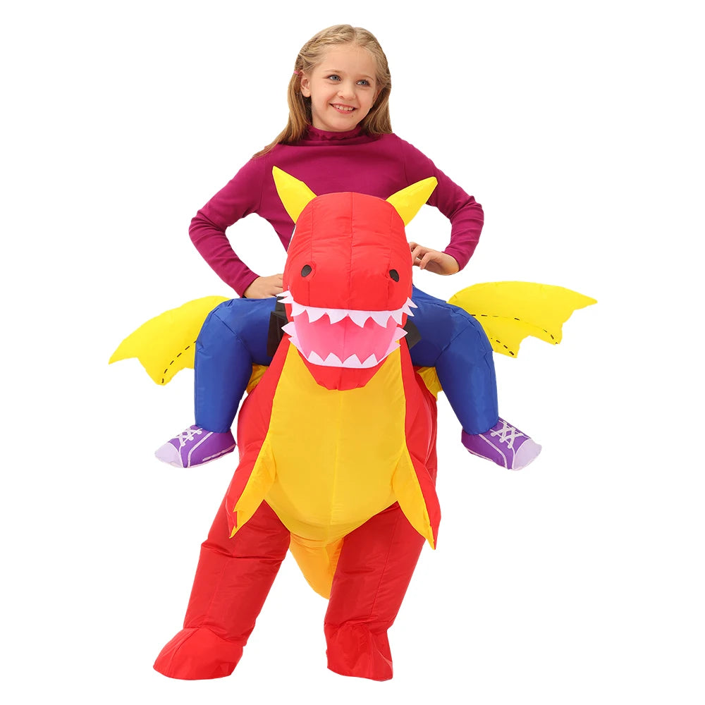 Costume gonflable dragon enfant carnaval