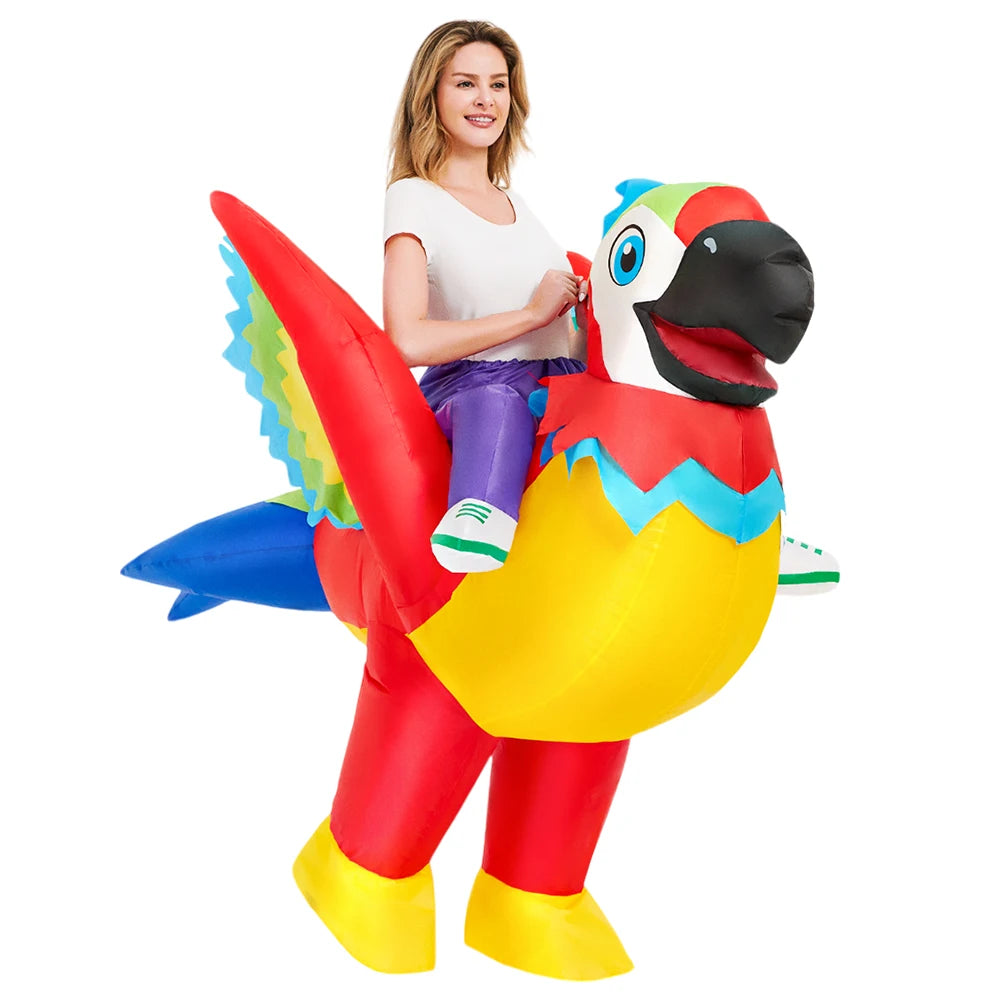 Costume gonflable coq coloré pour fête Halloween