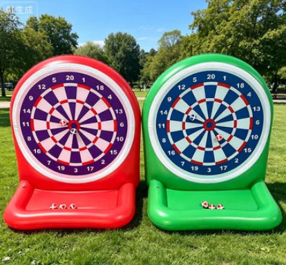 Cible fléchette gonflable PVC rouge jeu jardin famille