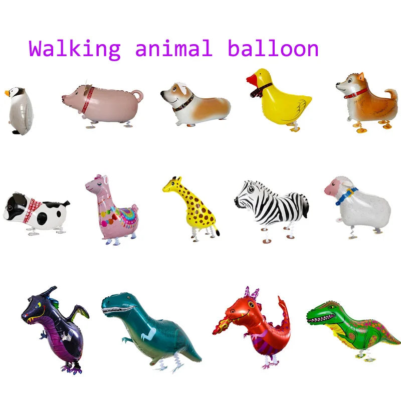 Ballon foil marchant gonflable vue de face anniversaire