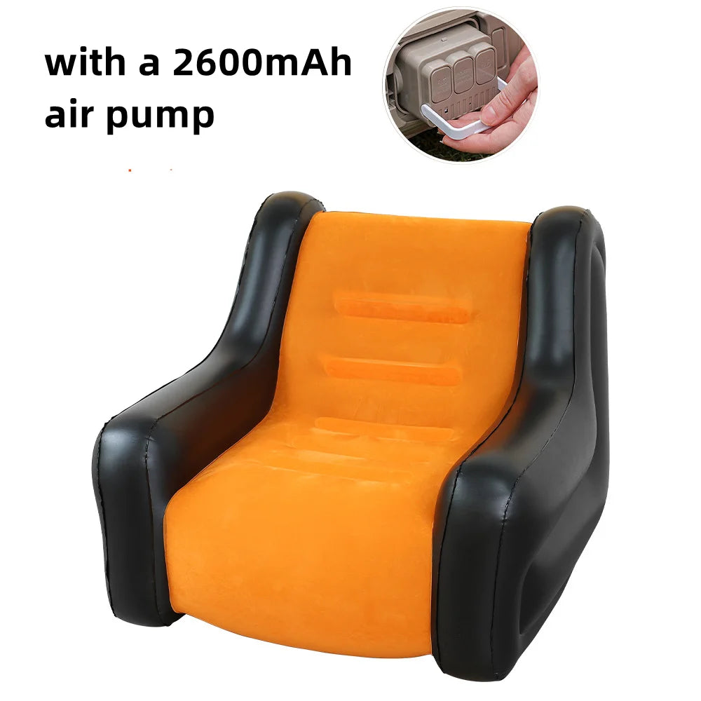 Canapé gonflable compact plié pour le rangement