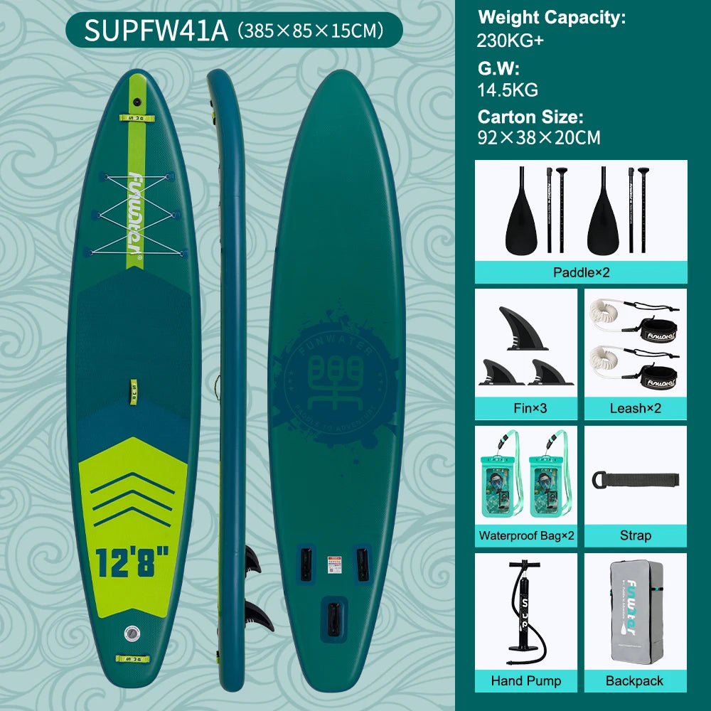 Utilisation du paddle gonflable sur un lac