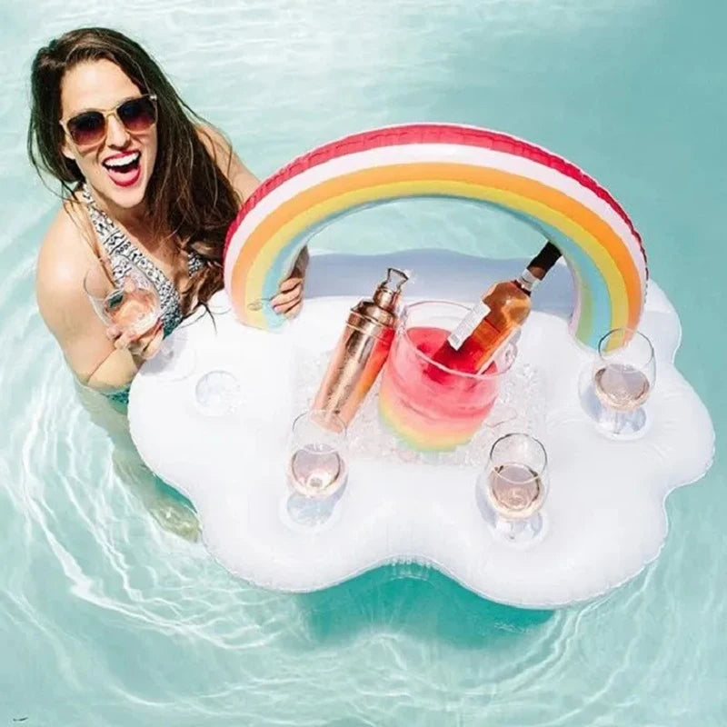 Bouée arc-en-ciel PVC résistant fête