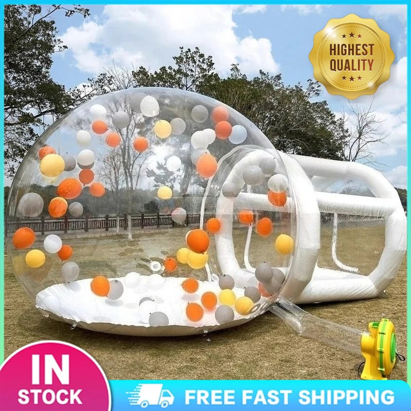 Dôme gonflable transparent pour événement en plein air