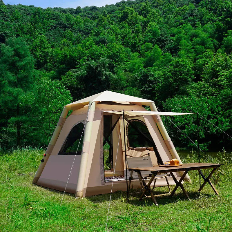 Tente gonflable pliante adaptée au camping et à la randonnée