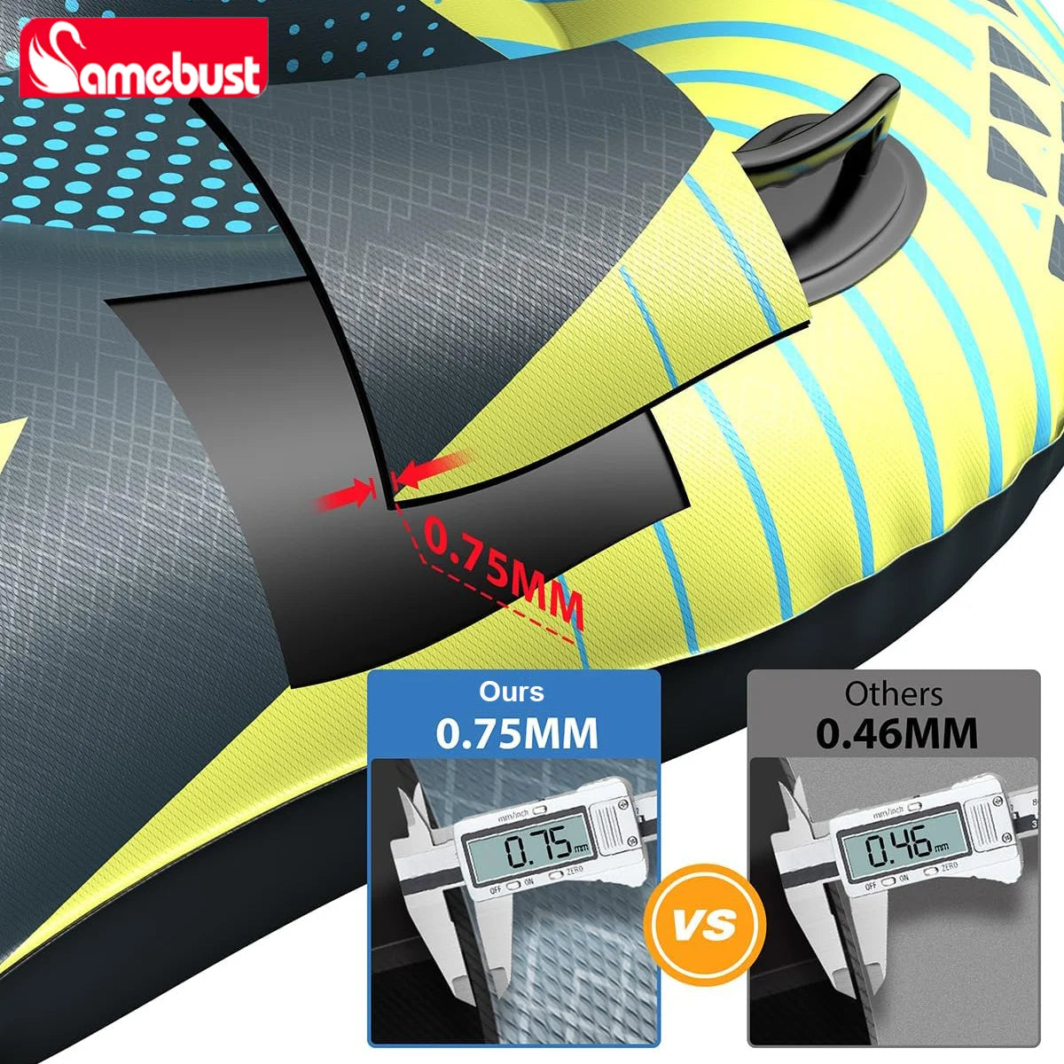 Luge gonflable robuste utilisée en hiver