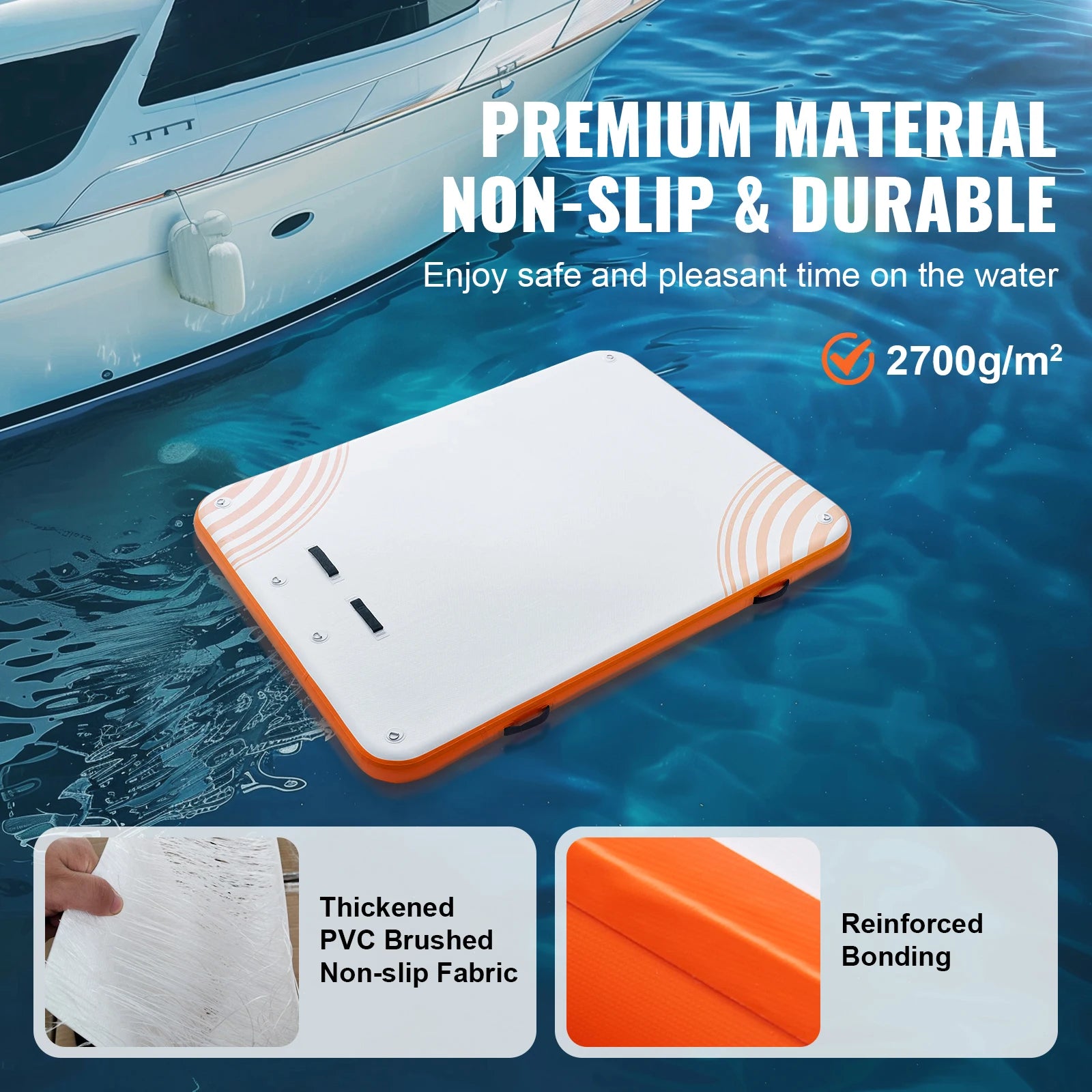 Échelle souple amovible 4 marches pour la plateforme flottante