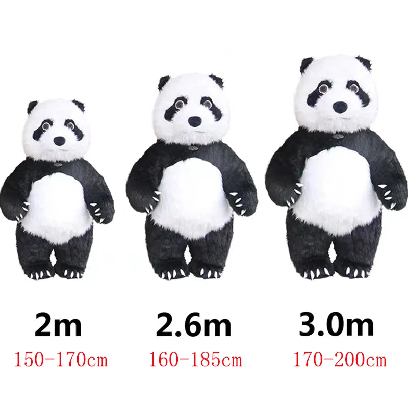 Costume mascotte gonflable panda taille 3 mètres