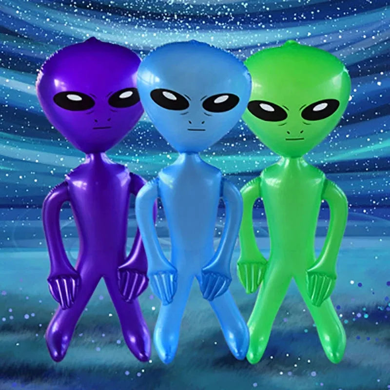 Bouée gonflable alien vert accessoire fête