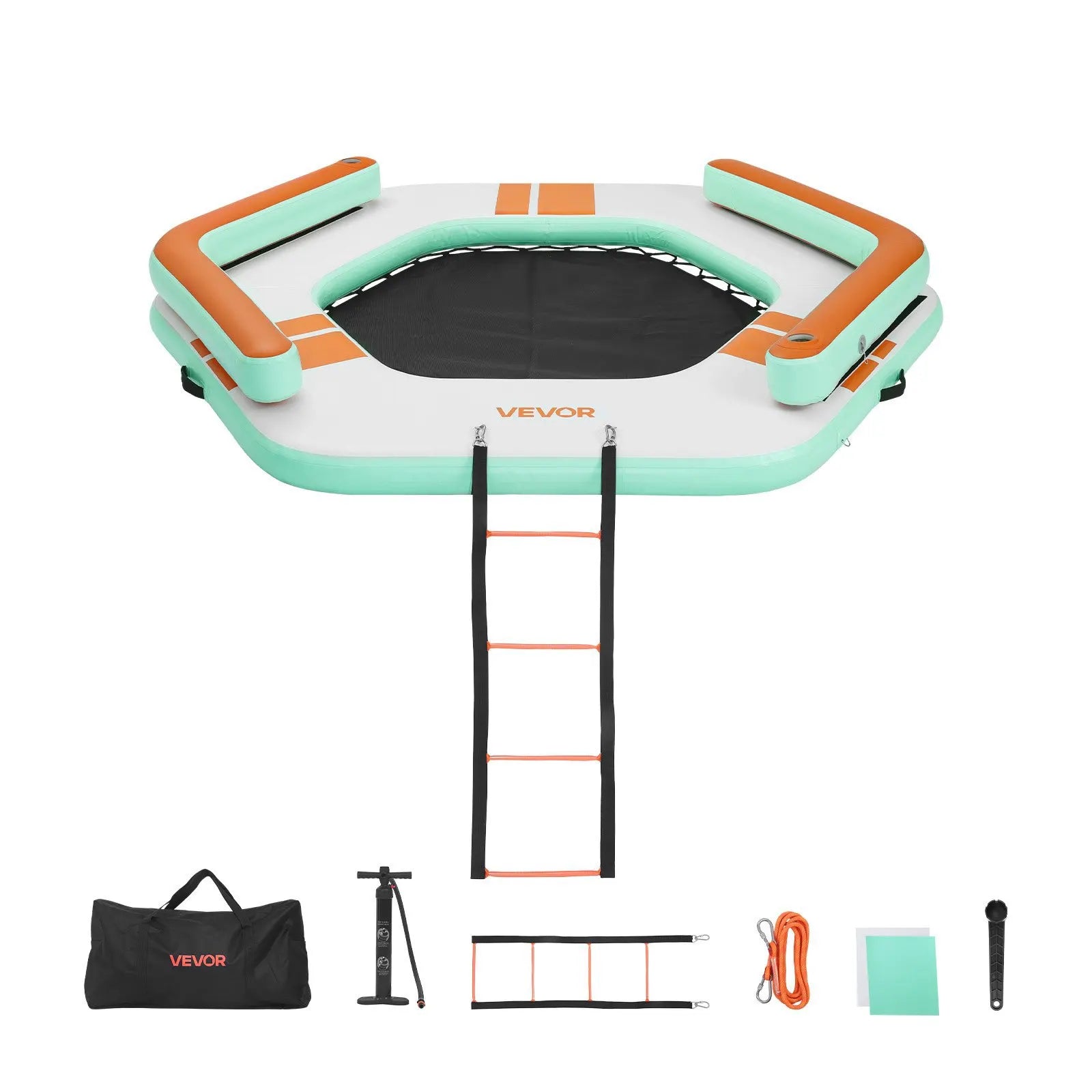 Plateforme flottante gonflable en piscine