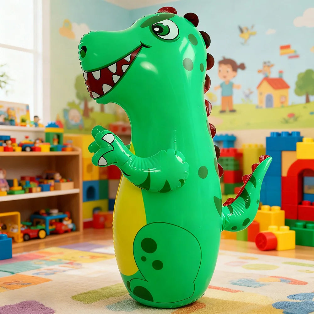 Accessoire gonflable sac de frappe dinosaure vue d'ensemble