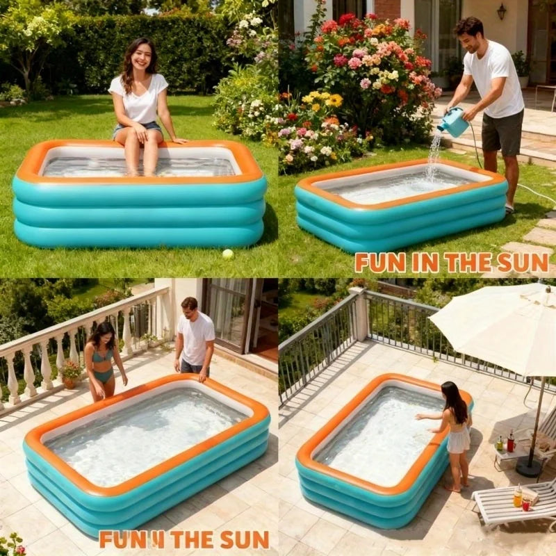Piscine gonflable pliable prête à être installée
