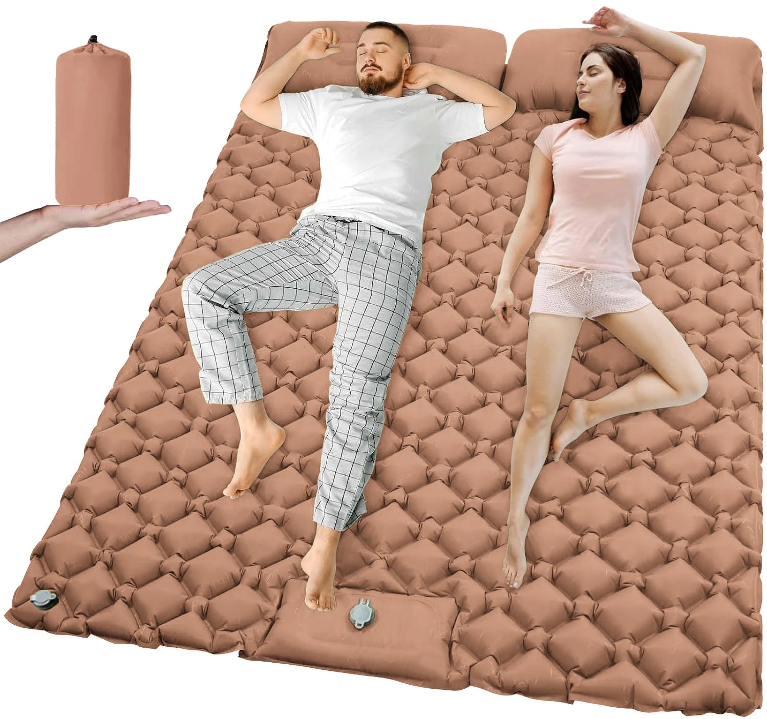 Vue rapprochée du tissu nylon TPU du matelas gonflable
