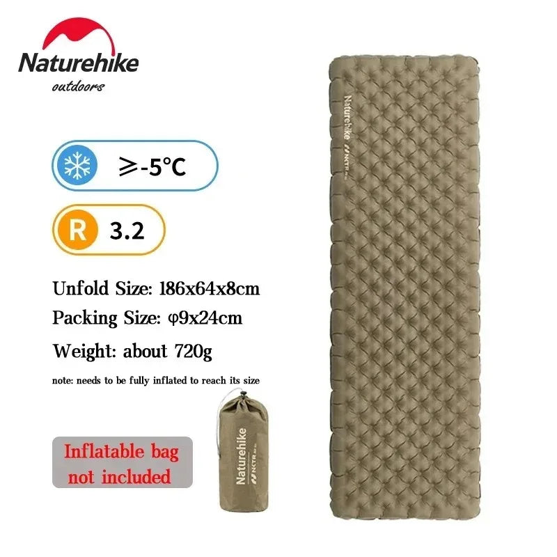 Matelas gonflable ultraléger vu de profil