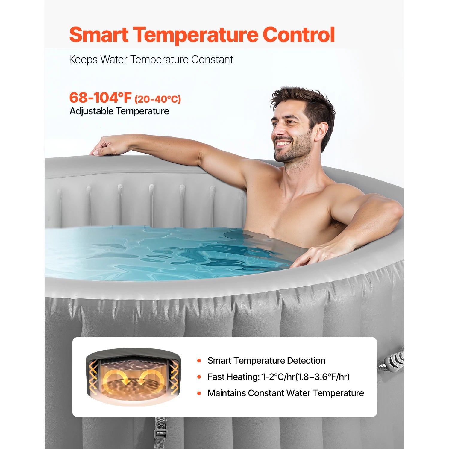 Baignoire à remous gonflable 4 personnes jardin