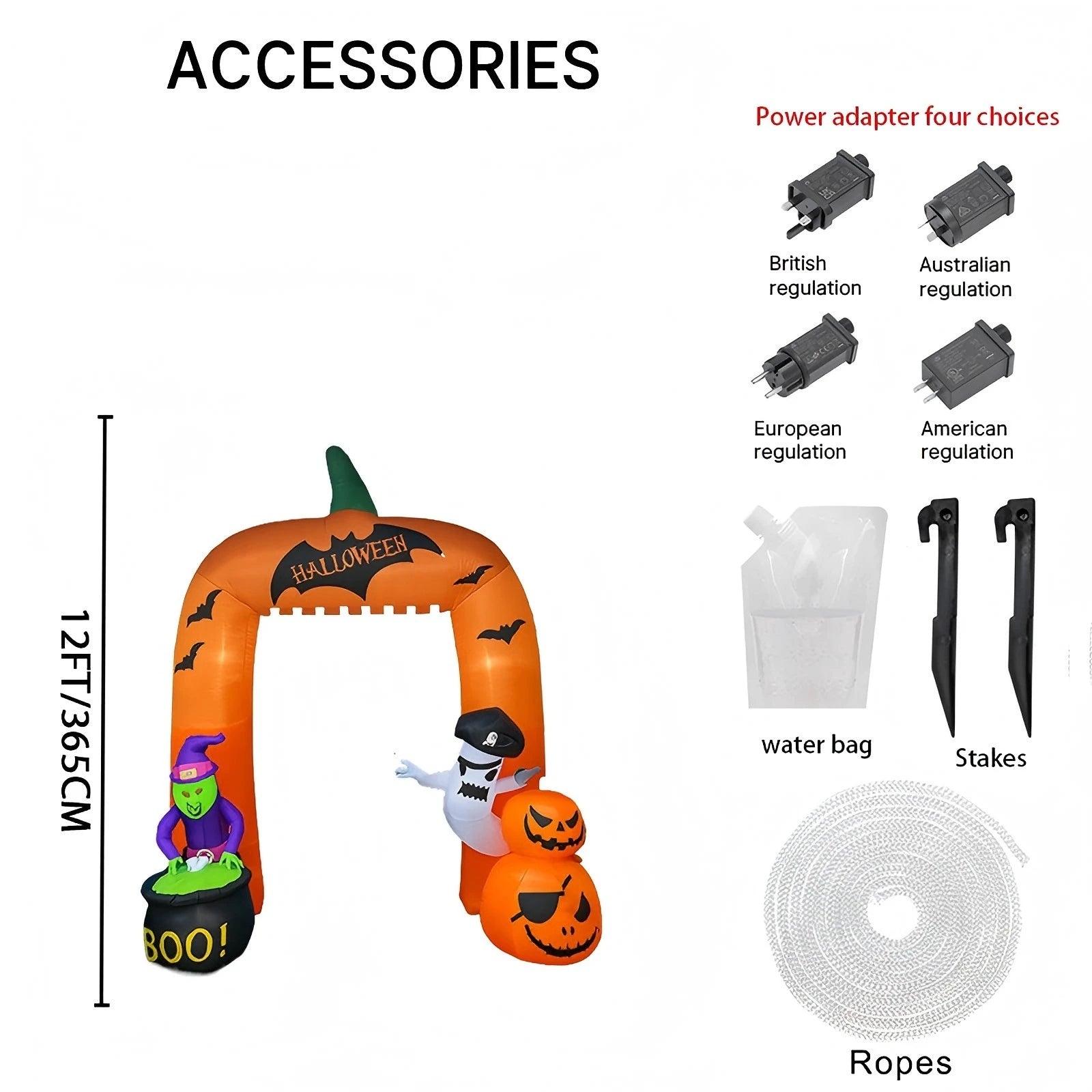 Décoration gonflable Halloween avec souffleur inclus