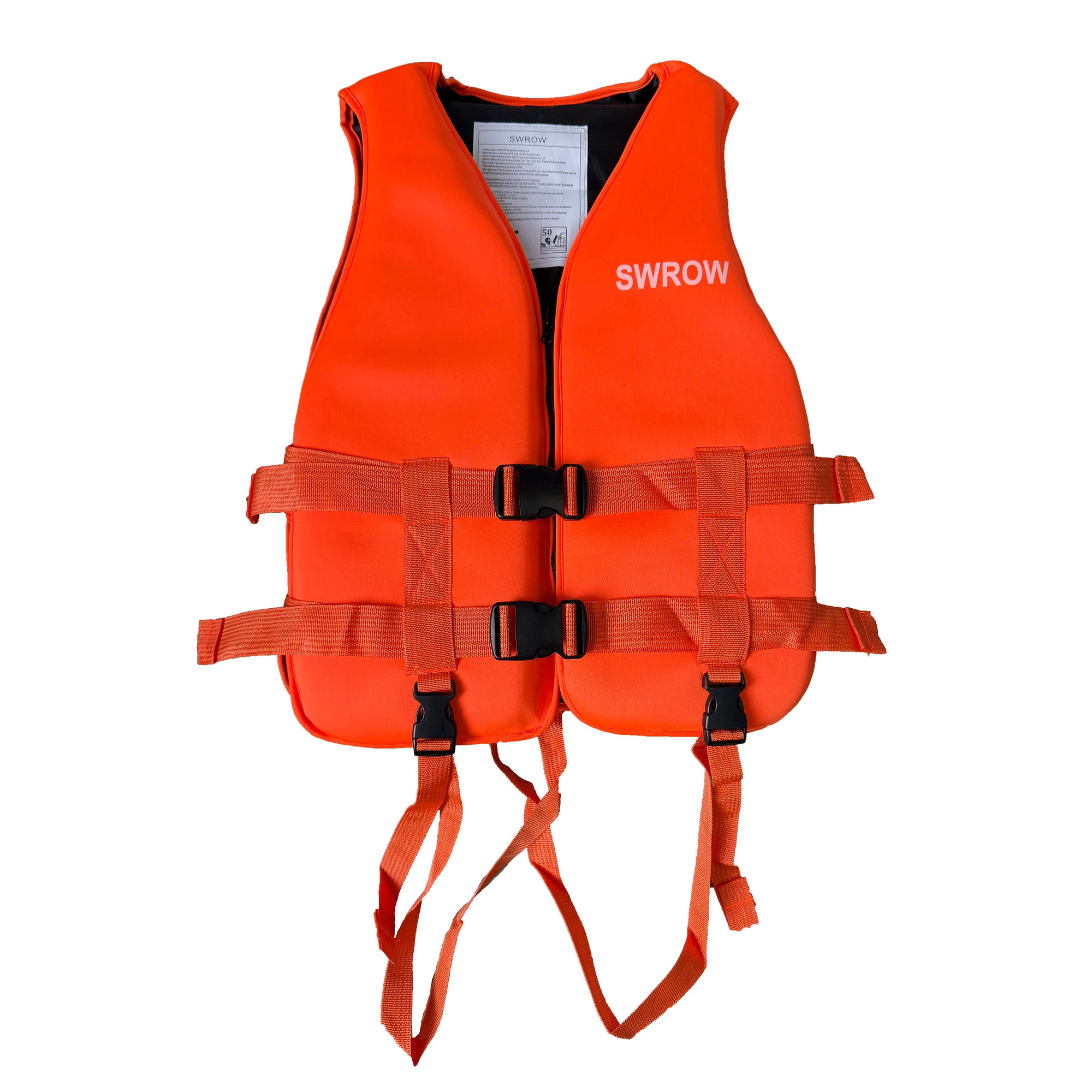 Gilet de flottabilité prêt à l'emploi sur fond blanc