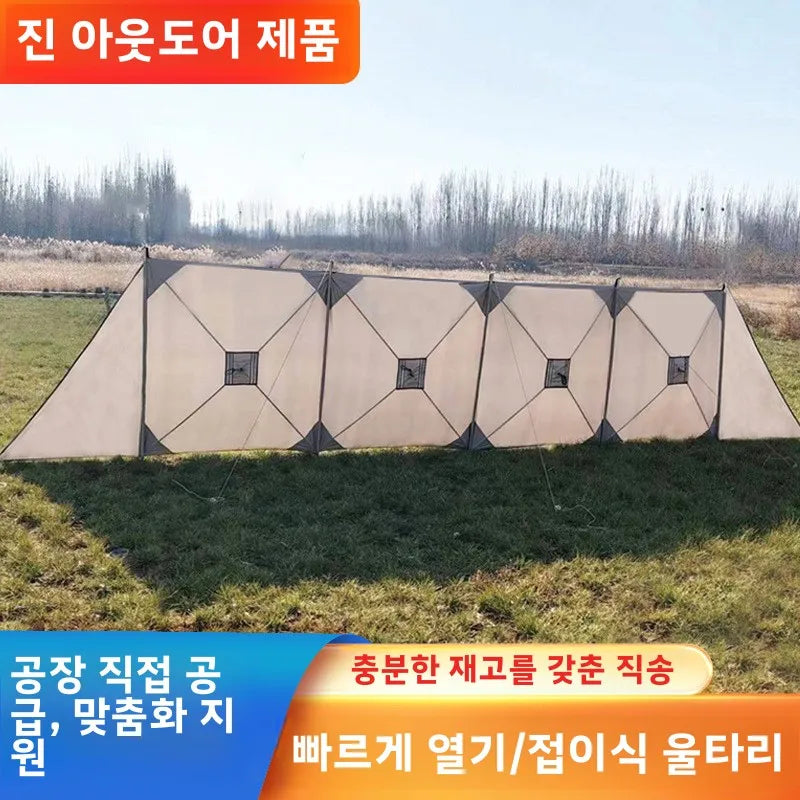 Tente gonflable camping étanche montée en extérieur
