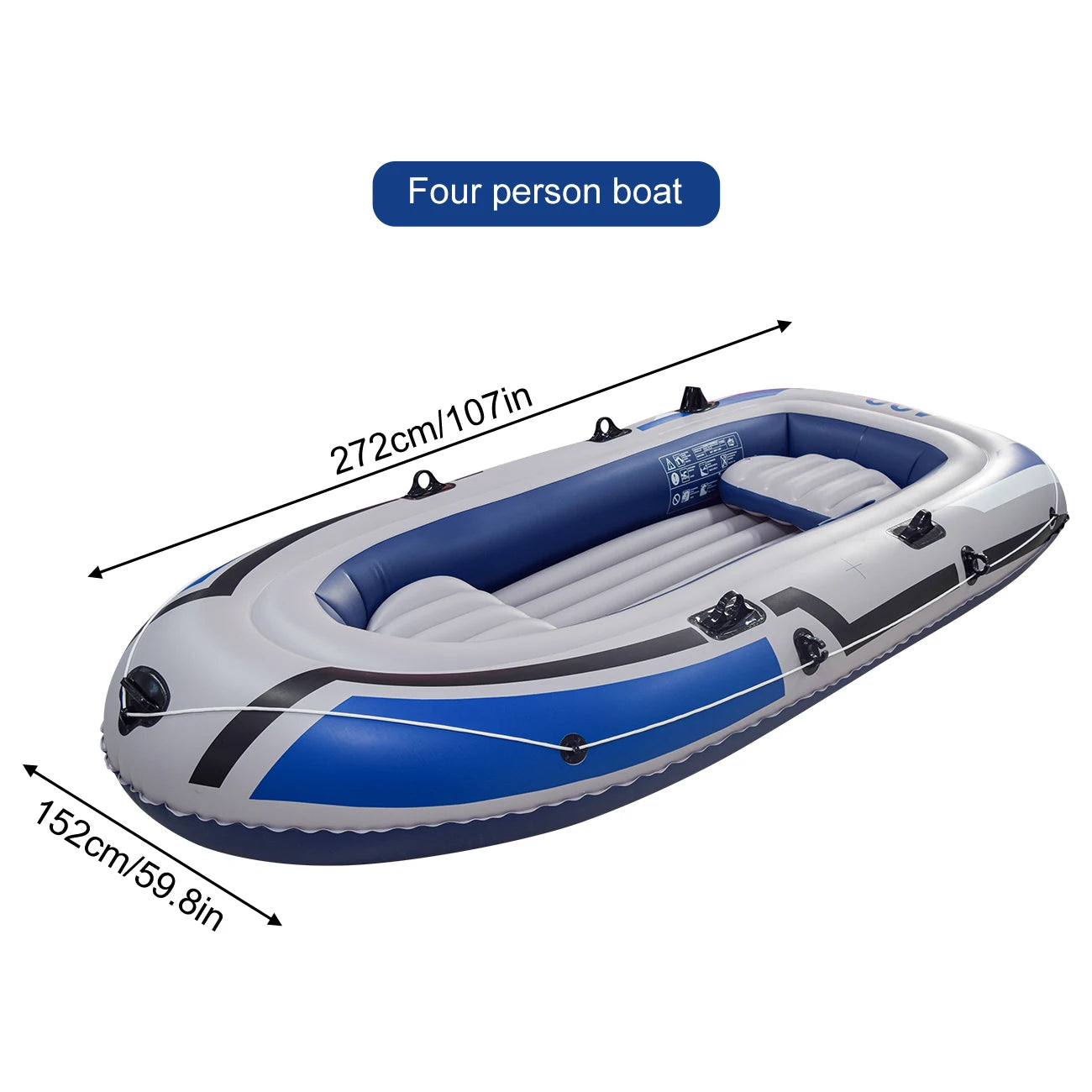 Bateau gonflable utilisé sur un lac