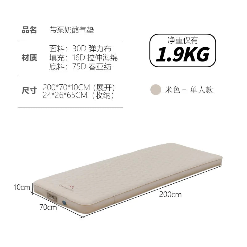 Tapis de couchage gonflable porté en randonnée