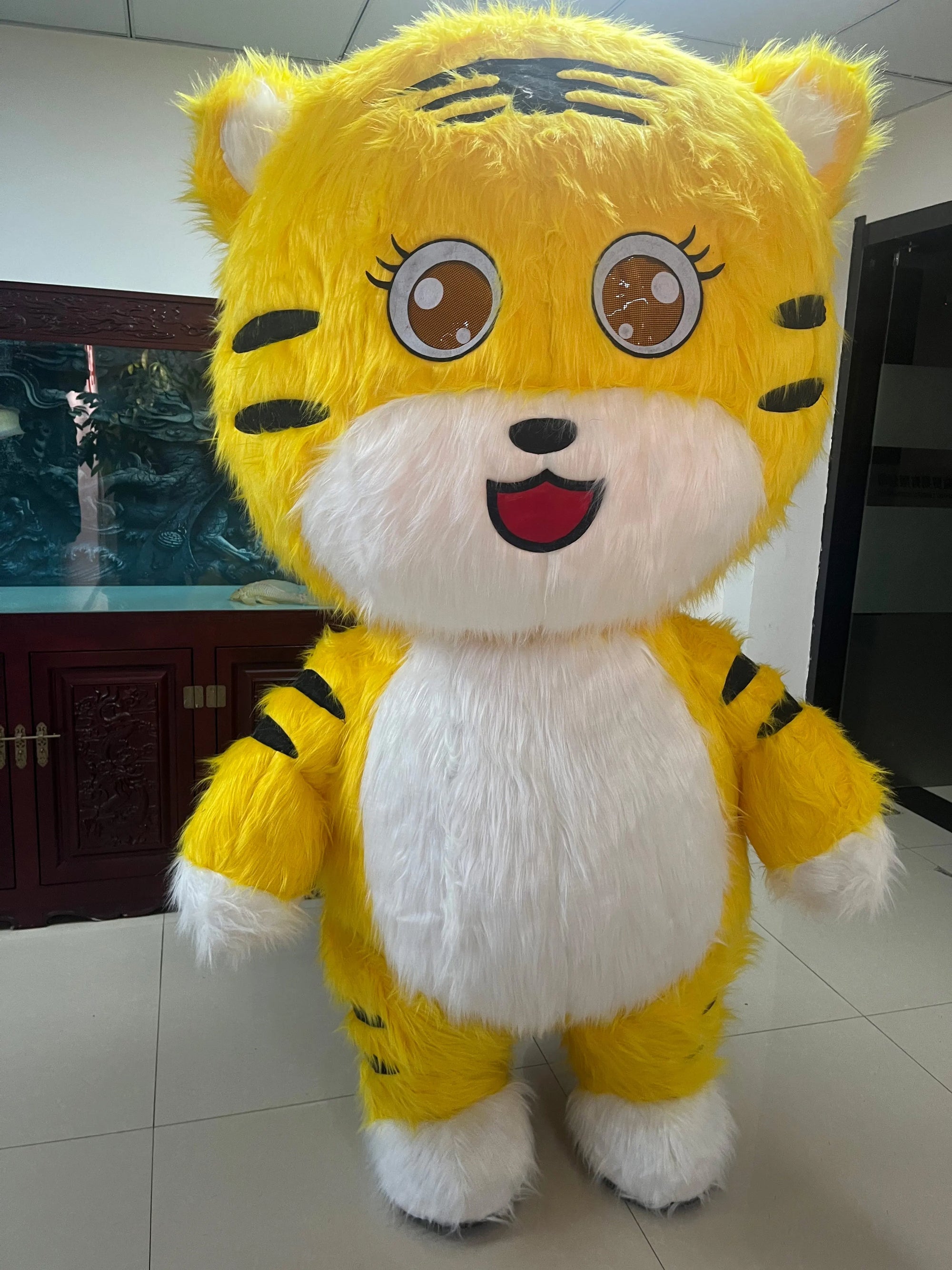 Costume gonflable panda pour animation publicitaire