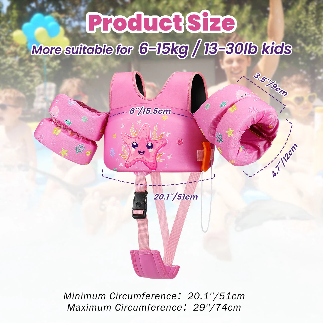 Sangle réglable du gilet de flottaison pour tout-petits