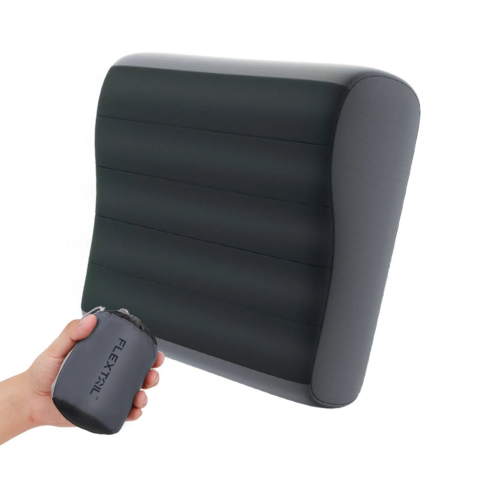 Oreiller gonflable ergonomique utilisé en camping