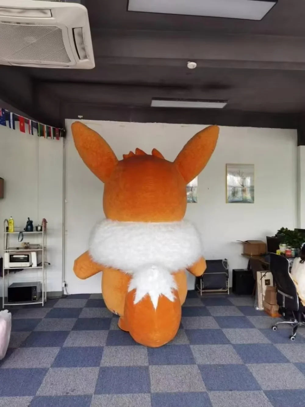 Costume gonflable Évoli complet avec ventilateur