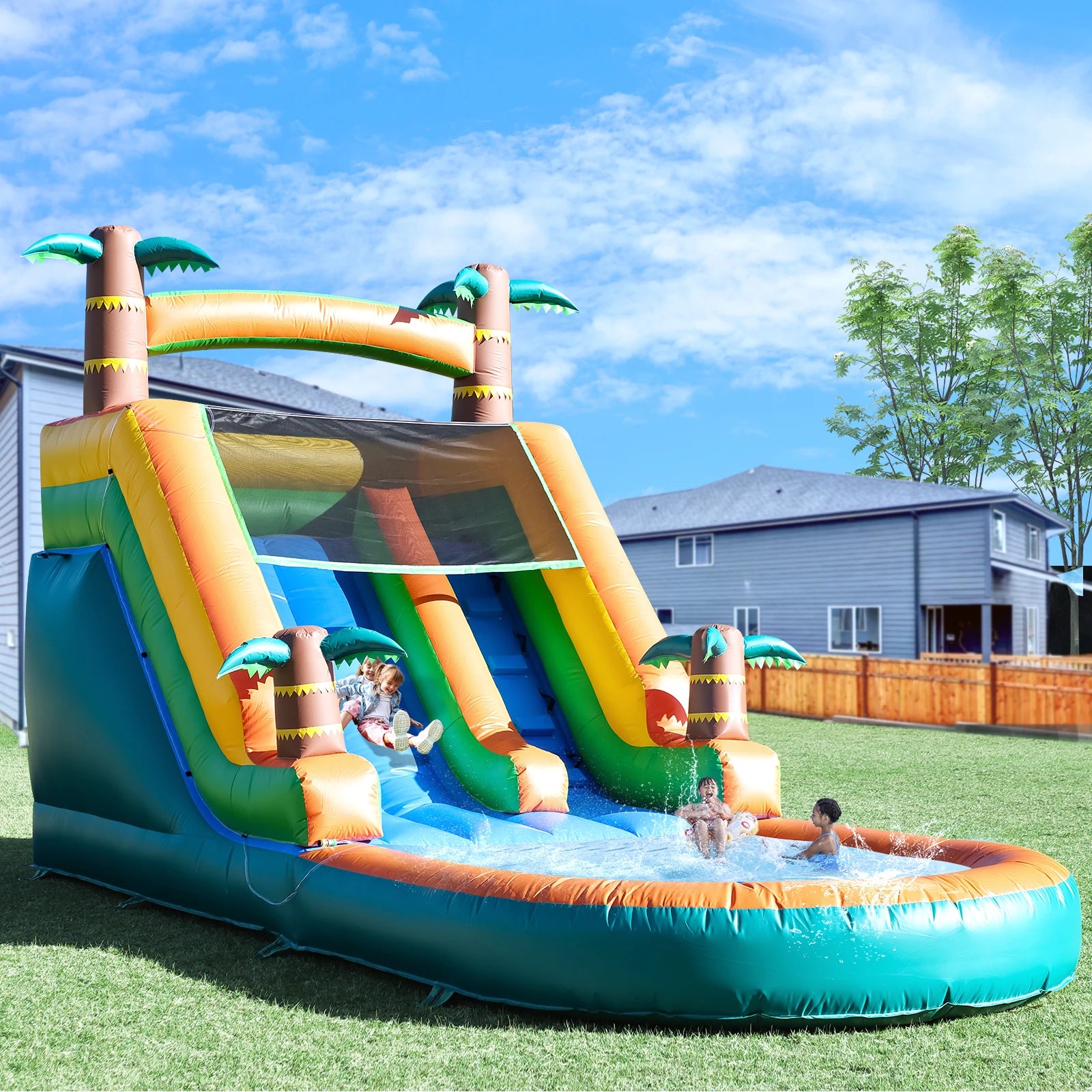 Aire de jeux gonflable professionnelle 6,4 m location