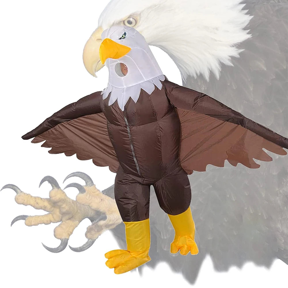 Costume gonflable aigle adulte vue de face