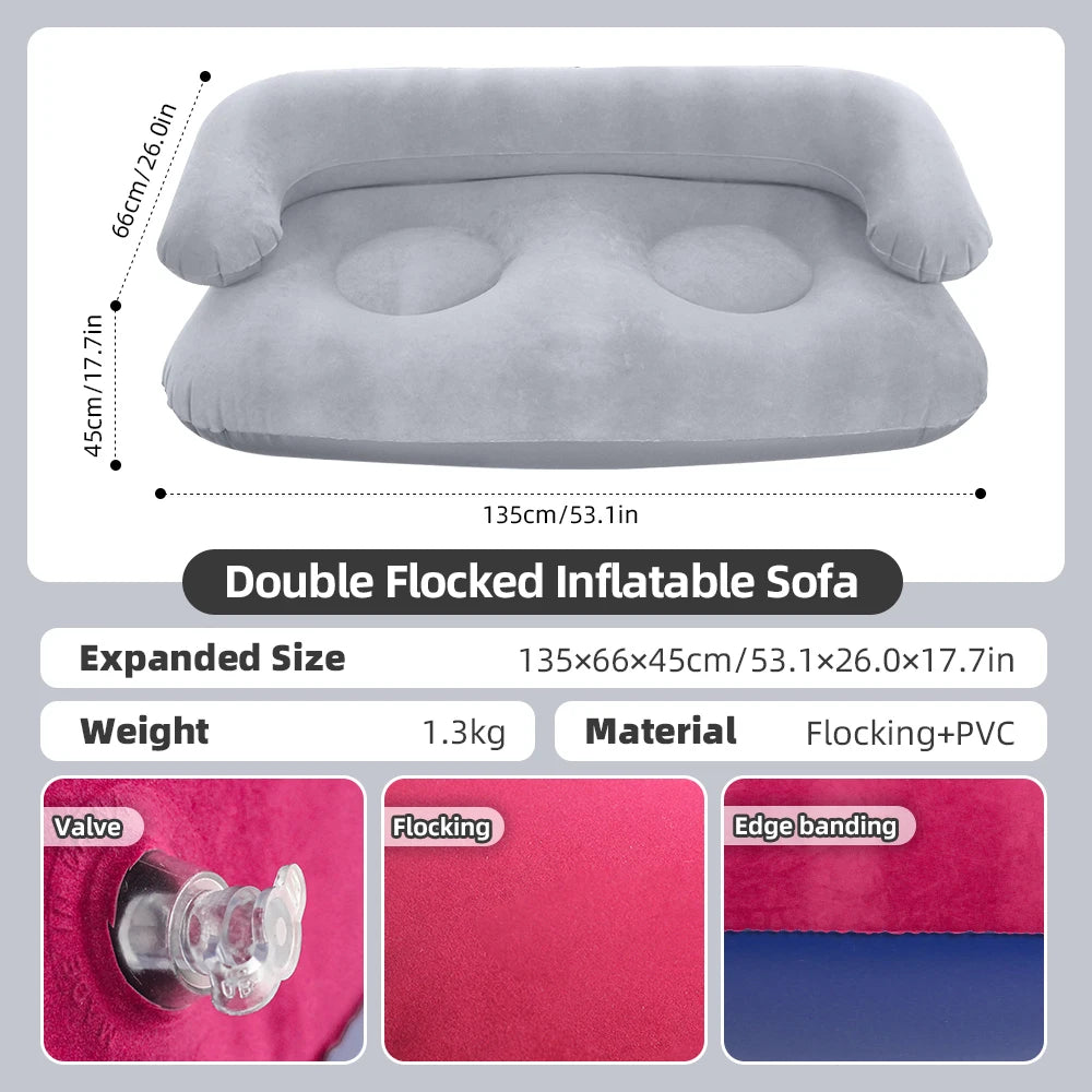 Sofa gonflable anti-fuite détail tissu robuste