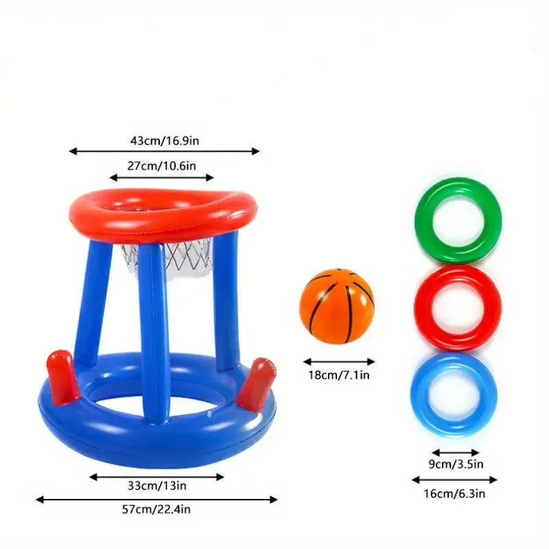 Panier de basket gonflable prêt à l'utilisation en extérieur