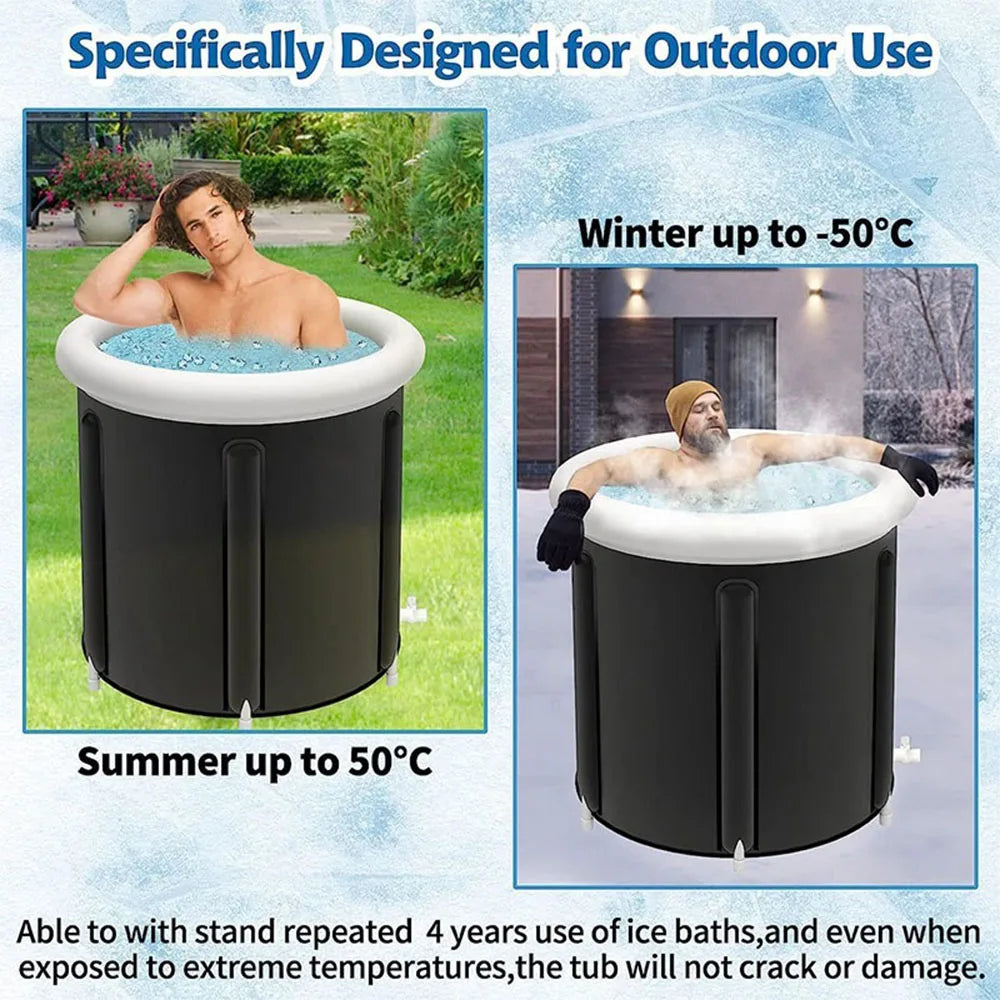 Baignoire gonflable de glace ronde coloris noir