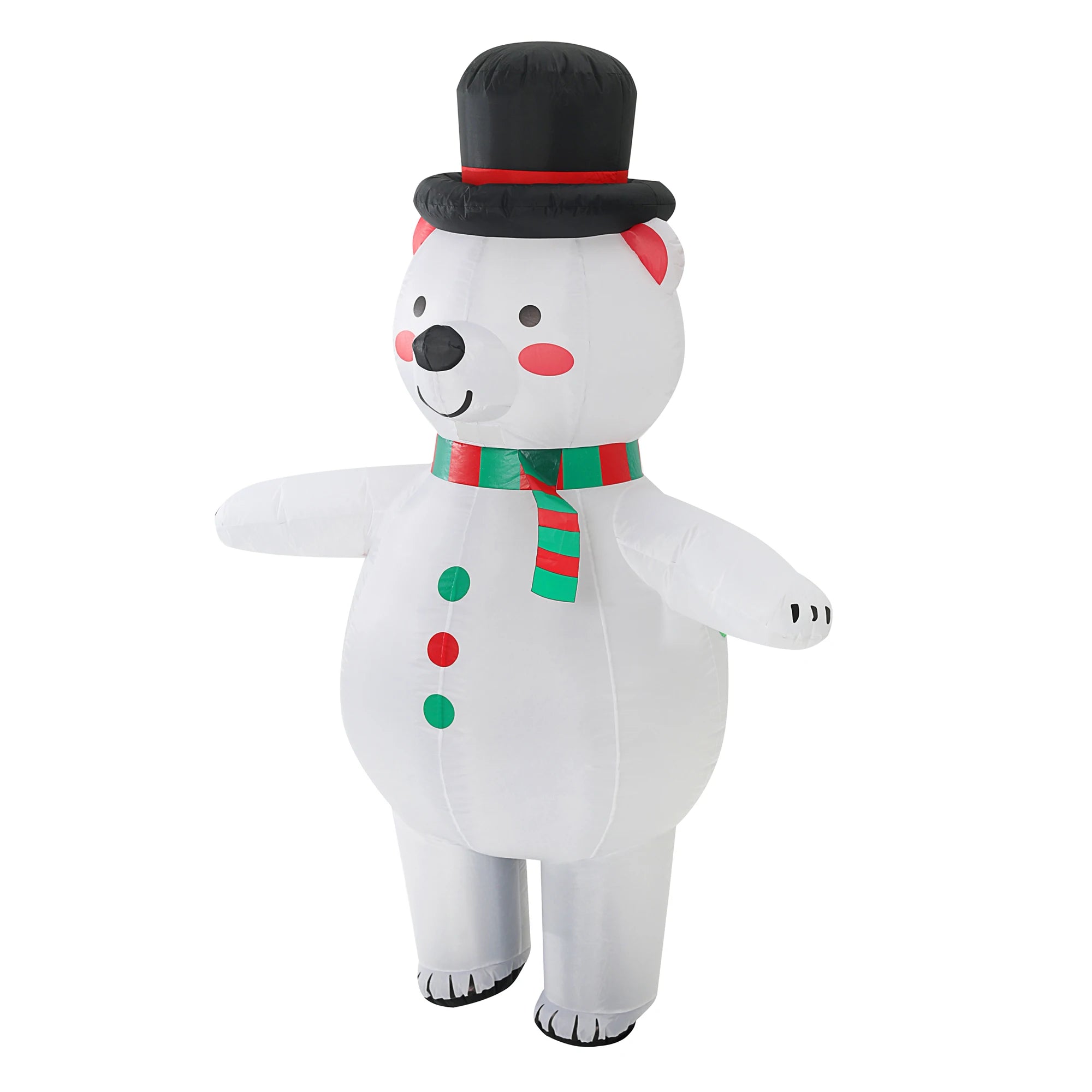 Détail costume gonflable ours polaire tête