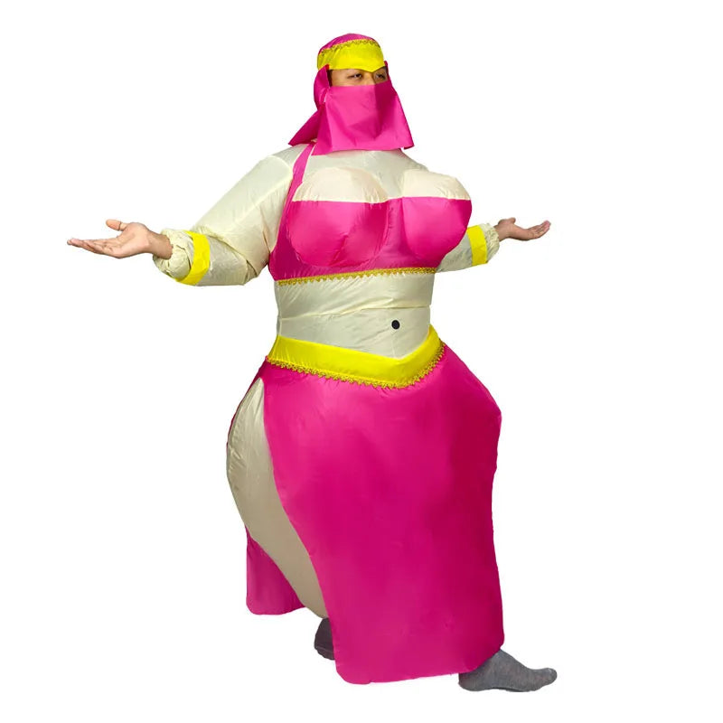 Costume gonflable danseuse arabe plié avant utilisation