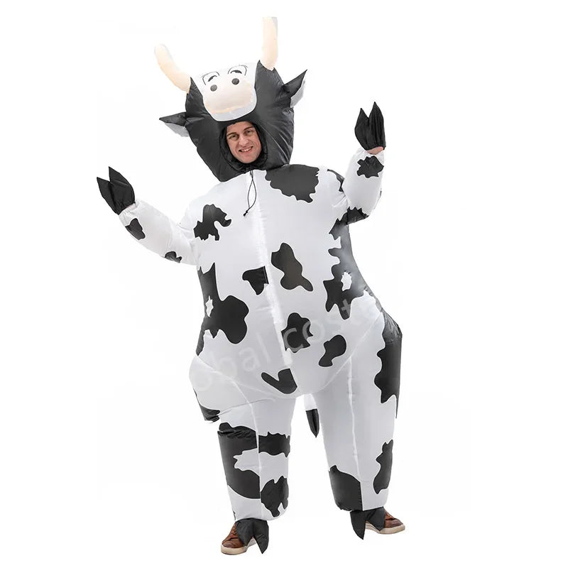 Costume gonflable vache vue arrière