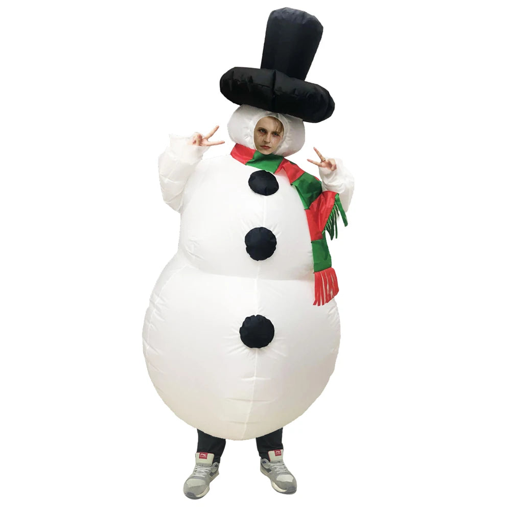 Costume gonflable Père Noël enfant rouge