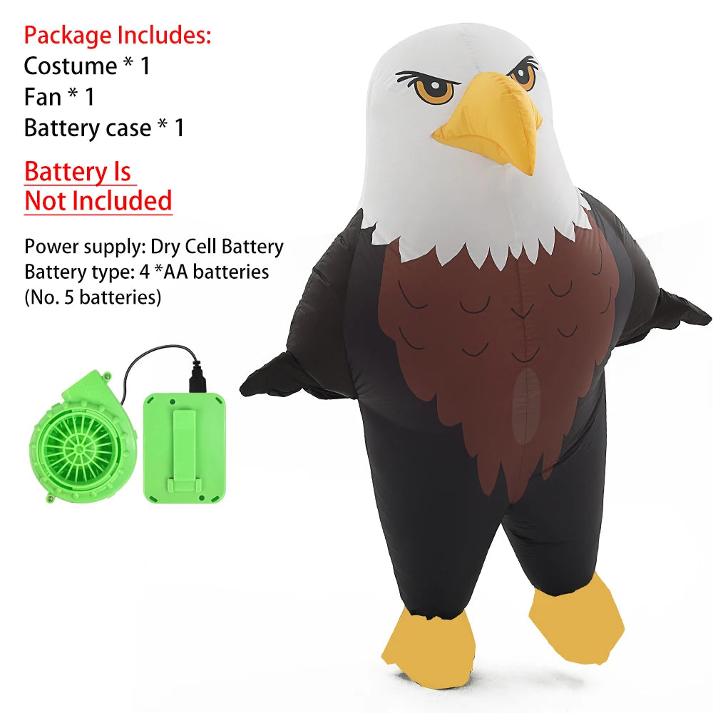 Contenu colis costume gonflable aigle ventilateur inclus