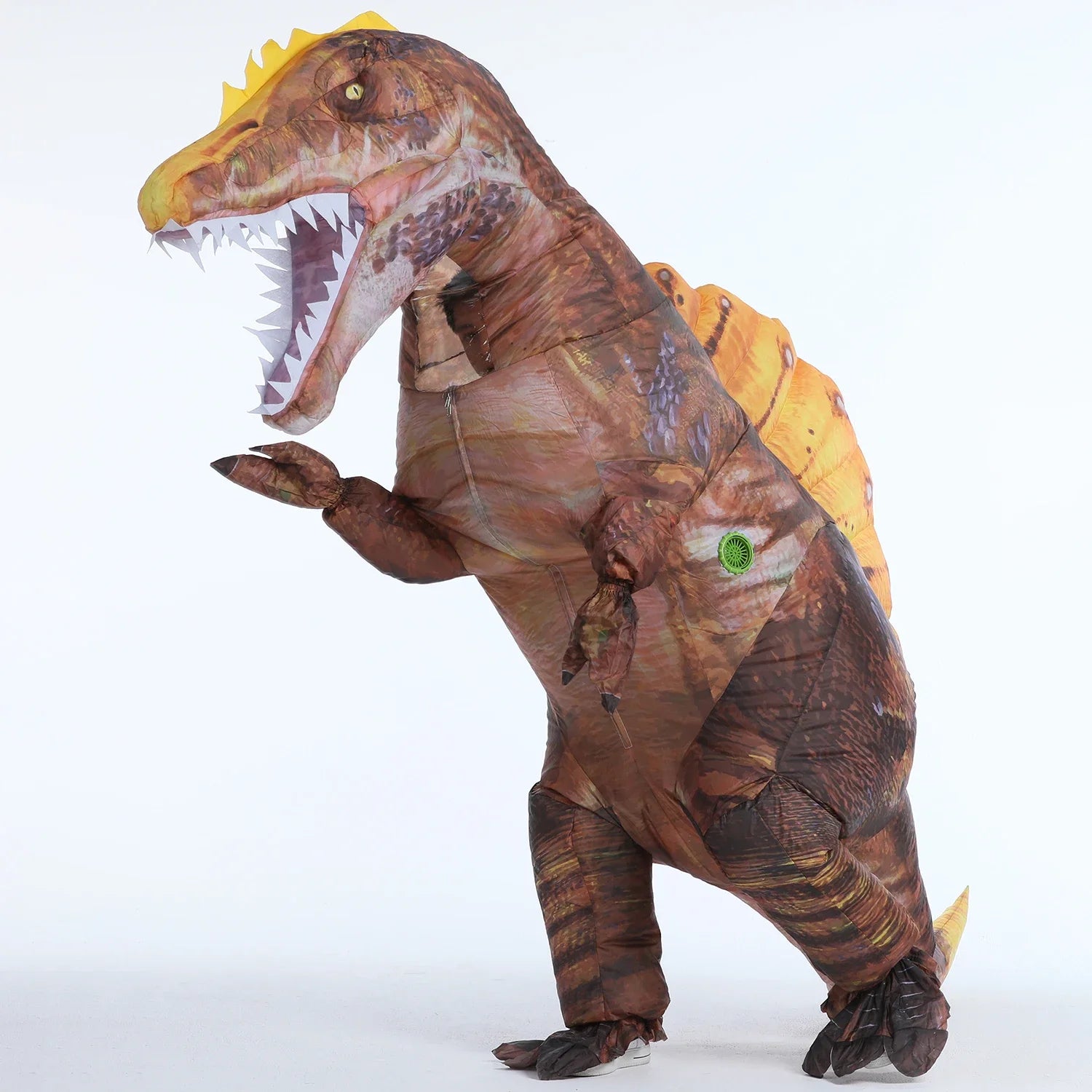Déguisement gonflable dinosaure spinosaurus brun