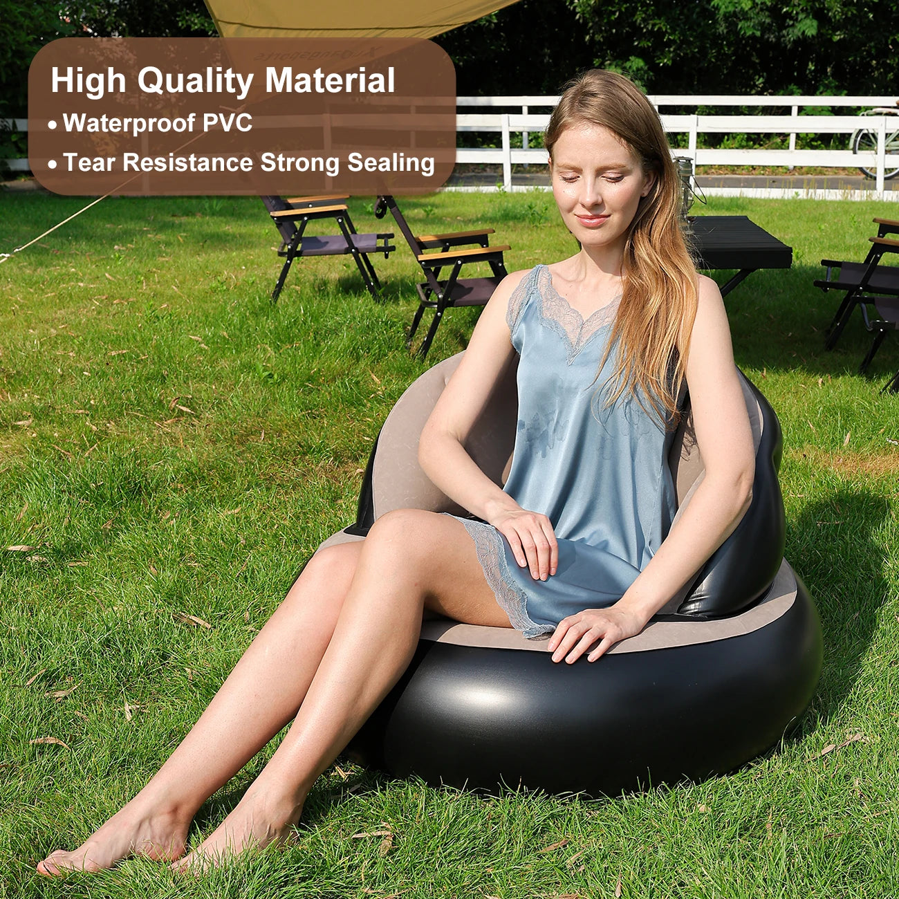 Canapé Gonflable PVC Épaissi Ergonomique - coloris disponible