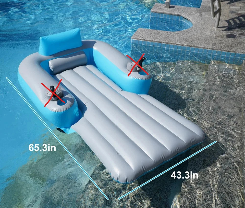 Fauteuil flottant gonflable vue latérale