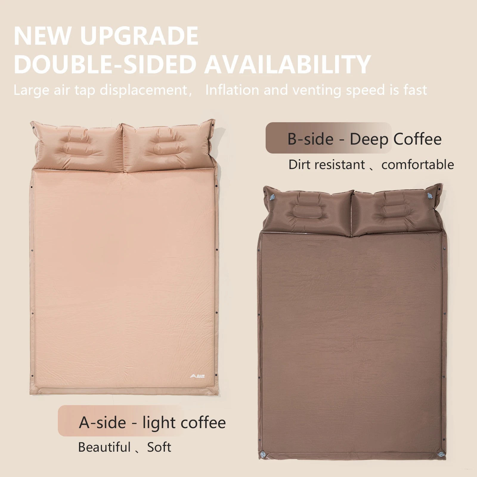 Rangement compact du tapis gonflable pour le voyage