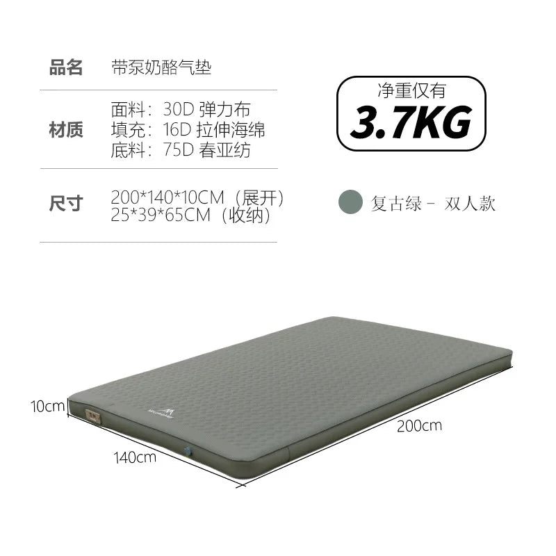 Tapis de couchage gonflable utilisé sous tente