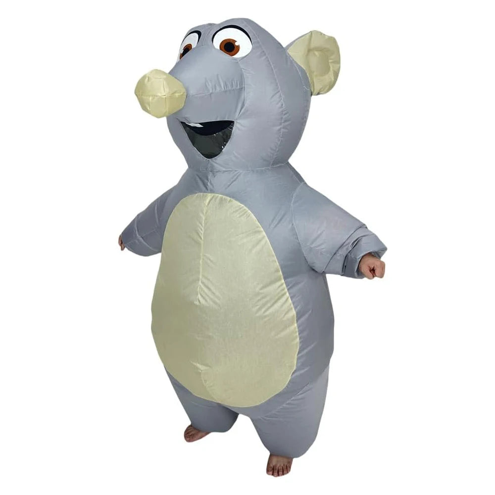 Costume gonflable souris grise taille unique