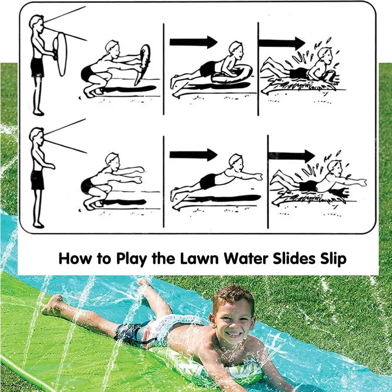 Toboggan eau gonflable PVC résistant été