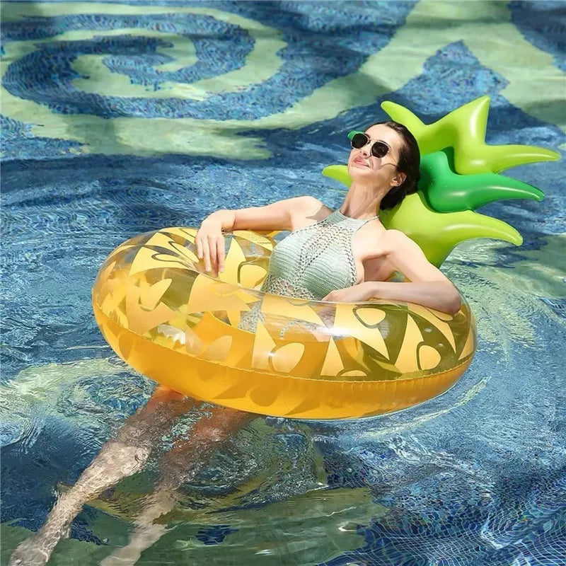Flotteur anneau ananas piscine photo été festif