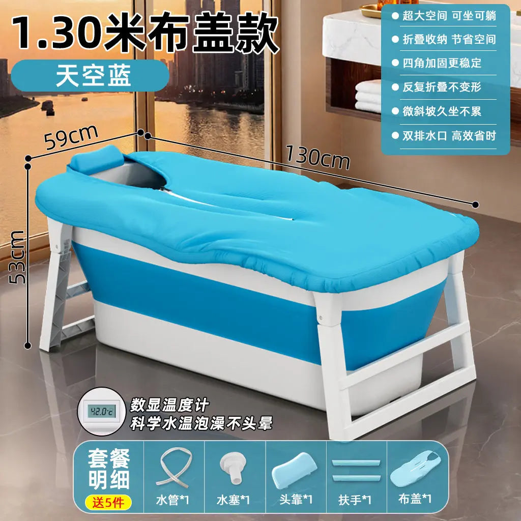Baignoire gonflable remplie d'eau chaude pour la détente