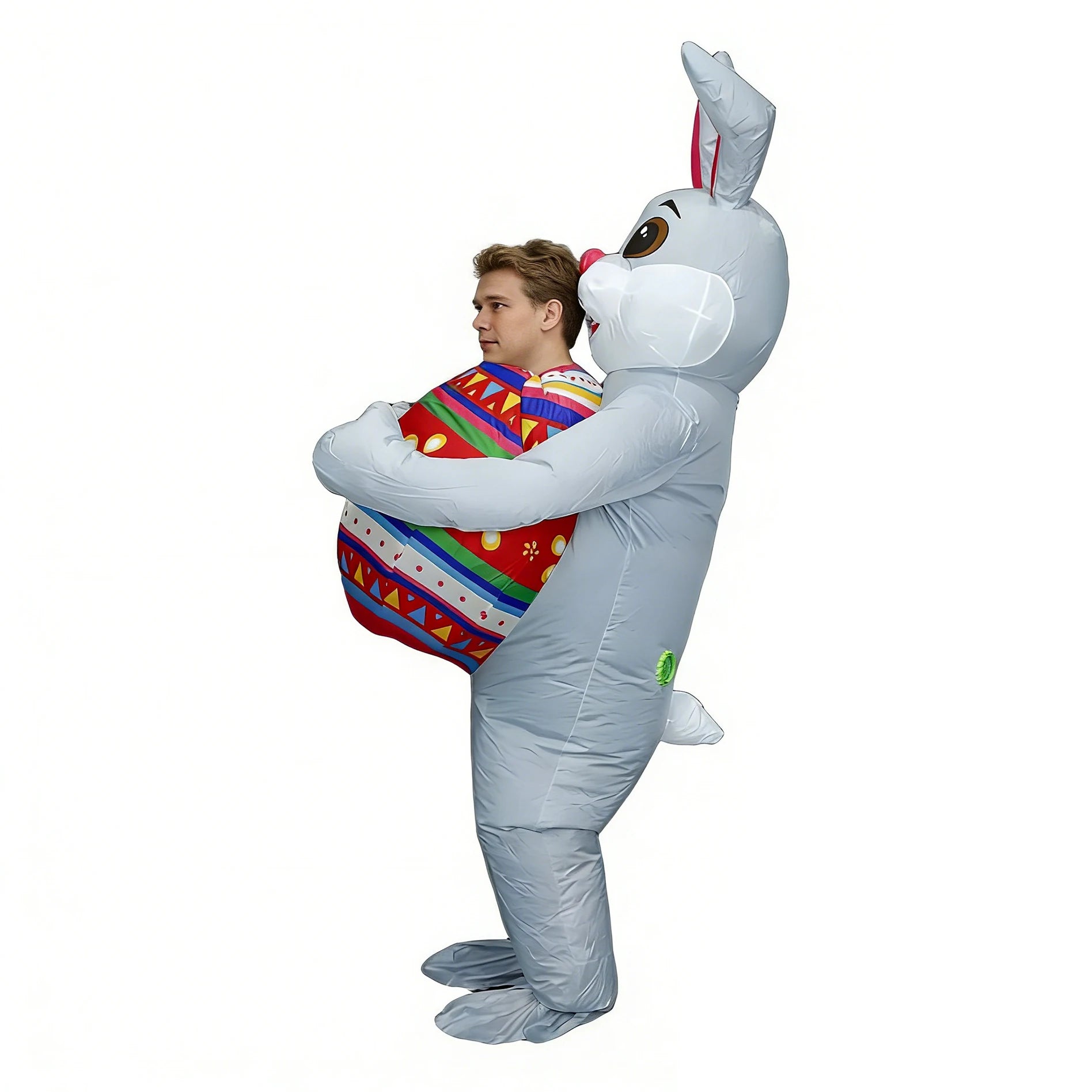 Costume gonflable lapin rose adulte 160-190 cm