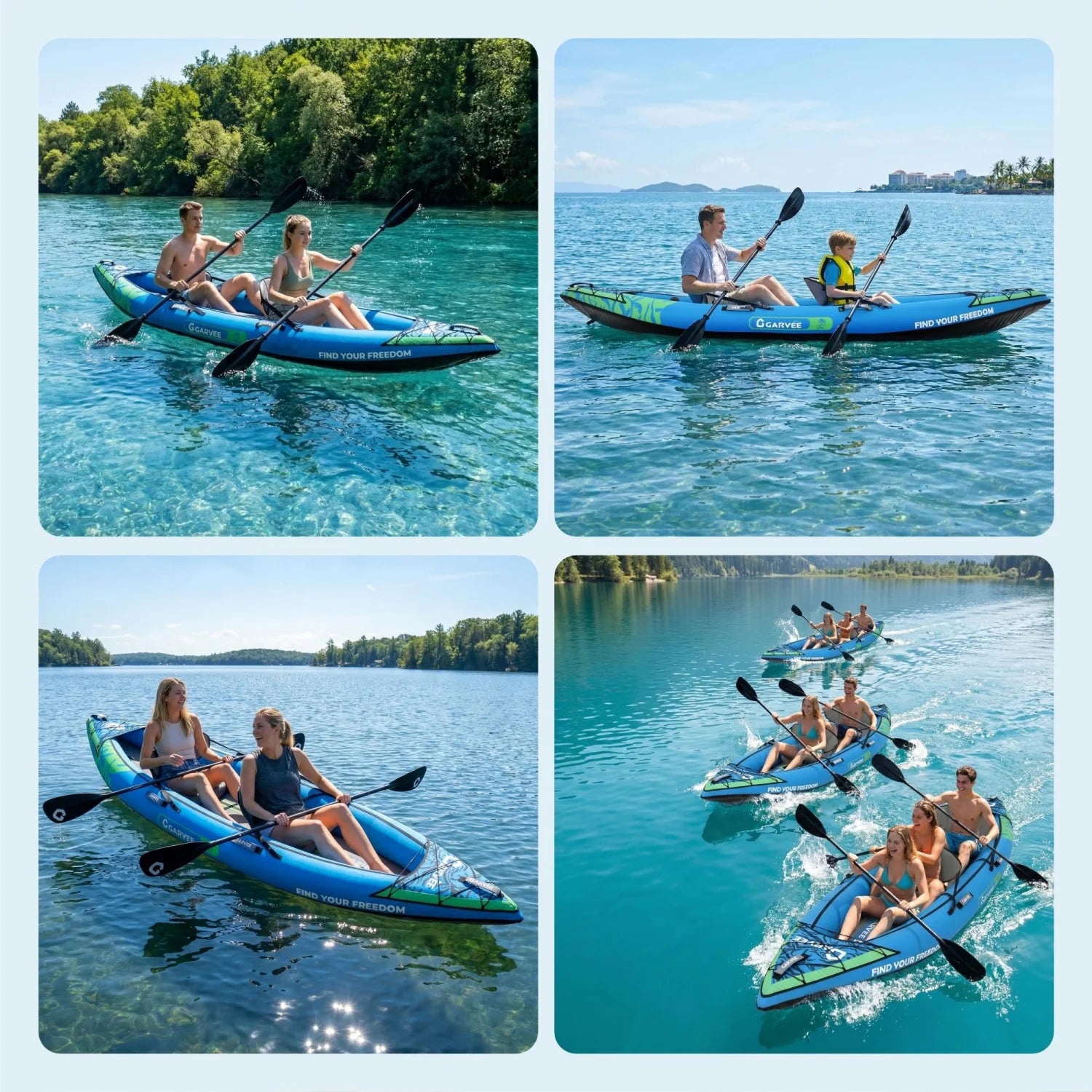 Bateau Gonflable Kayak Confort Duo - en extérieur