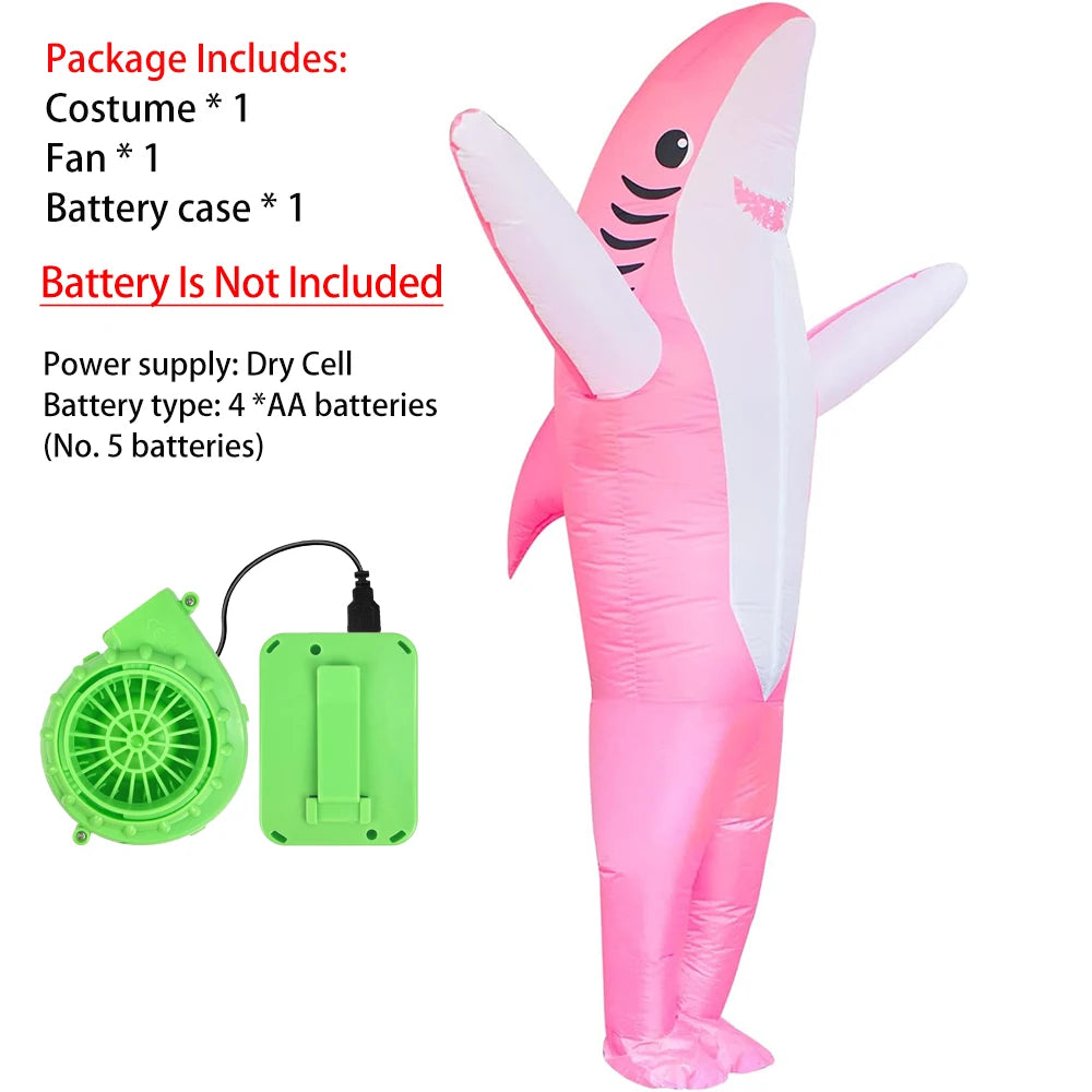 Gonflable requin adulte accessoires inclus